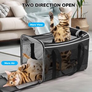 Pet Carrier with Wheels for Dogs and Cats