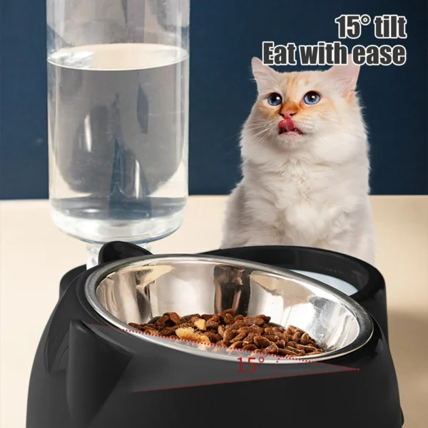 Cat Dog Feeding Bowl Set | 2-in-1 Food & Water Bowl Pet Feeder - Image 3