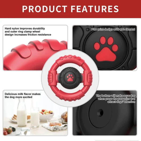Extreme Tough Dog Chew Toys for Aggressive Chewers – Indestructible Squeaky Nylon Toy for Medium & Large Dogs - Image 3