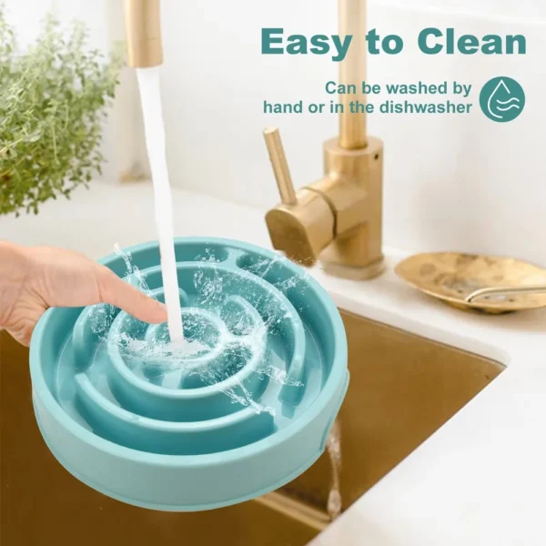 Pet Slow Feeder Bowls | Anti-Choking Maze Dog Food Bowls | Anti-Slip Interactive Feeder | Blue - Image 2