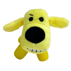Smiling Dog Loofa Pals Latex Plush Dog Toy – Banana Shaped Fun for Small & Medium Dogs