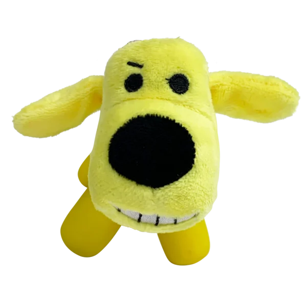 Smiling Dog Loofa Pals Latex Plush Dog Toy – Banana Shaped Fun for Small & Medium Dogs - Image 2