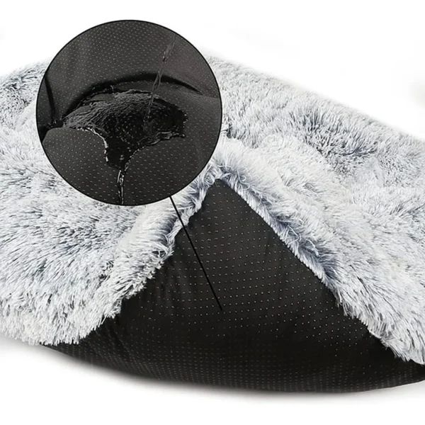 Large Plush Dog Pet Bed – Machine Washable Mat with Non-Slip Bottom for Dogs (43"x30", Gray) - Image 2