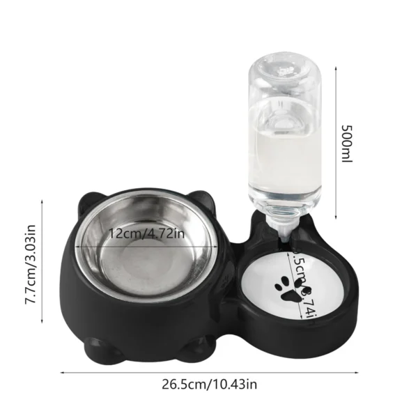 Cat Dog Feeding Bowl Set | 2-in-1 Food & Water Bowl Pet Feeder - Image 4
