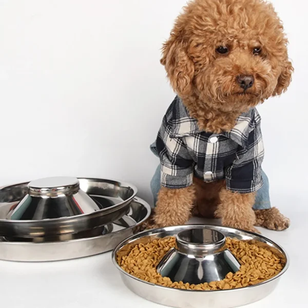 30cm Stainless Steel Puppy Dog Bowls | Pets Puppies Feeding Food & Water Weaning Dishes Feeder - Image 5