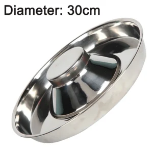 30cm Stainless Steel Puppy Dog Bowls | Pets Puppies Feeding Food & Water Weaning Dishes Feeder