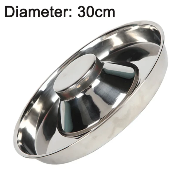 30cm Stainless Steel Puppy Dog Bowls | Pets Puppies Feeding Food & Water Weaning Dishes Feeder - Image 2