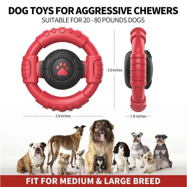 Extreme Tough Dog Chew Toys for Aggressive Chewers – Indestructible Squeaky Nylon Toy for Medium & Large Dogs - Image 6