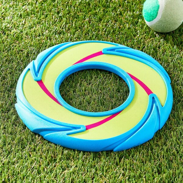 Neon Fetch and Play Buddy Dog Toy – 9" Chew Level 2, Lightweight & Durable Interactive Disc - Image 2