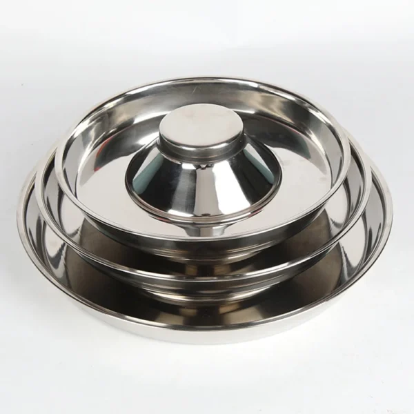 30cm Stainless Steel Puppy Dog Bowls | Pets Puppies Feeding Food & Water Weaning Dishes Feeder - Image 4